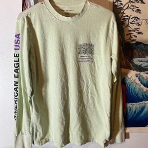 Men’s American Eagle Green Long Sleeve T-Shirt